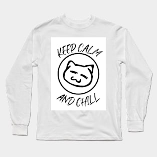 The B Cafe- Keep Calm and Chill Storm Mascot Logo Long Sleeve T-Shirt